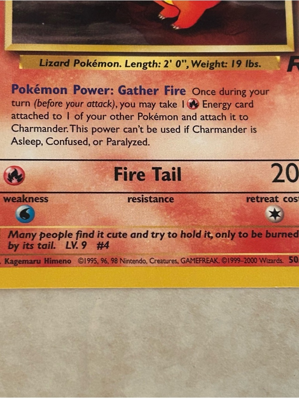 🛍️3/$30 Vintage 1998 Pokemon Charmander trading card - Picture 2 of 3